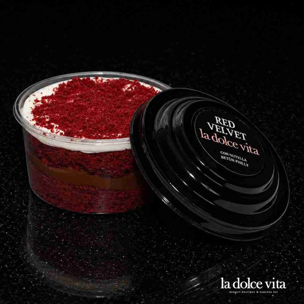Pastel Red Velvet con Nutella